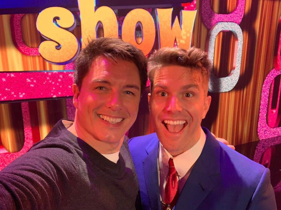 ジョン・バロウマンさんのインスタグラム写真 - (ジョン・バロウマンInstagram)「@joeldommett and I after his #dressrehearsal #fyi @scottmale has a huge #mancrush on Joel. 2nd pic is the entire ensemble The hardest Working #kidsintown (see what I did there) Jb  #allstarmusicals Tonight on @itv 6pm Come on, Let us entertain you. #fabulous Jb . . . @elainepaigeofficial @kchenoweth @keviclifton @astonishingtrev @itv #fanfamily #londonpaladium #theatre #tv #showbiz #entertainment  @lukefraseryates @jessbuckby @ryan_gover @zac.watts @laurenstroudx @charlene_ford31 @jabari_braham @jack_wilcox_ @aaronjames8 @reece_darlington_delaire @maria_holmes93 @hollyhollyrostron @liv_sinclair_ @melissa.nettleford @lewietj  @maddenforit」3月17日 23時03分 - johnscotbarrowman