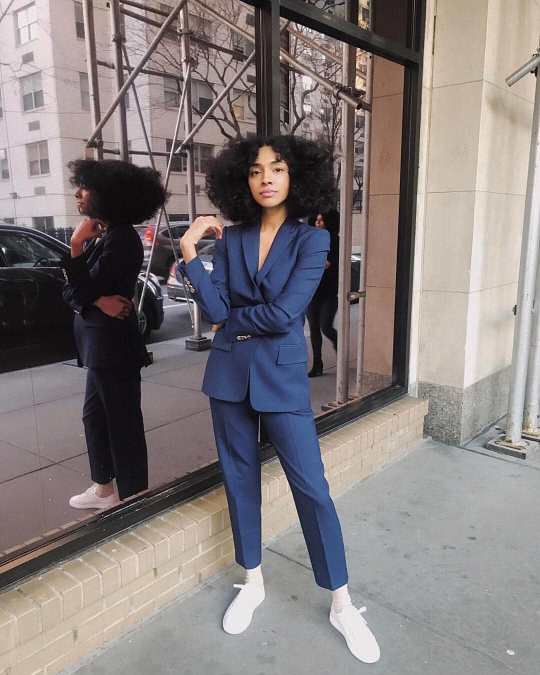 Club Monacoのインスタグラム：「Suit and sneakers. ✨ ⠀⠀⠀⠀⠀⠀⠀⠀⠀ @loveshereee in the Borrem suit.  For You. #CMForYou」