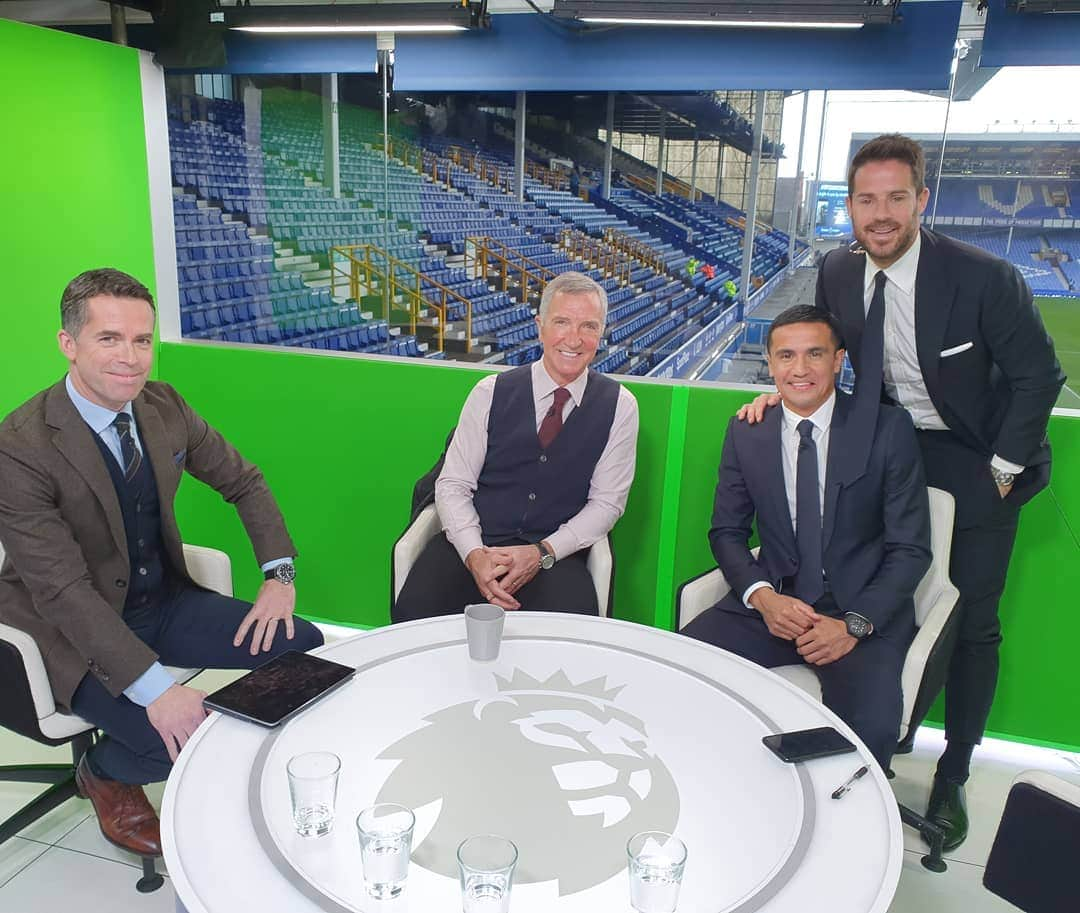 ティム・ケーヒルさんのインスタグラム写真 - (ティム・ケーヒルInstagram)「📽⚽️📺 @jamie.redknapp @davidbgjones , Graeme Souness @skysports #squad」3月17日 23時29分 - tim_cahill