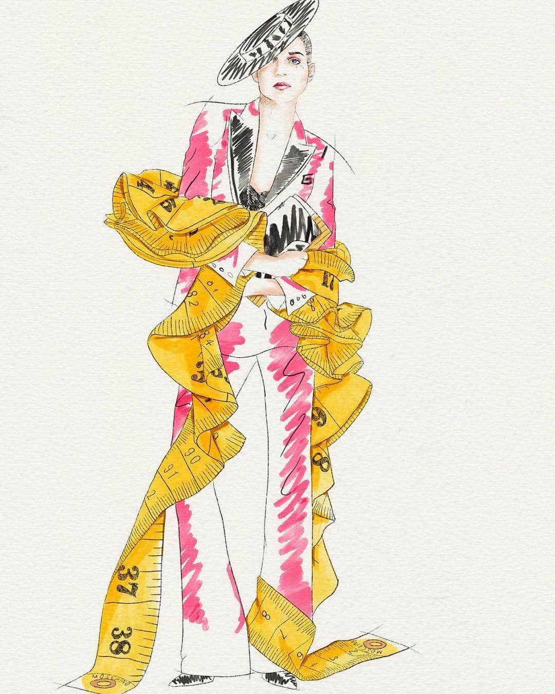 Moschinoさんのインスタグラム写真 - (MoschinoInstagram)「#Repost @haizer.tamas ・・・ Moschino sketch @itsjeremyscott @ft_howtospendit @damianfoxe @mrbitton  #moschino #sketch #fashionillustration #instaart #instafashion #fashionblogger #illustration #fashionista #fashionart #drawing #highfashion #magazine #art #jeremyscott #love #love #artwork #fashionsketch #fashionable #hautecouture #couture」3月17日 23時30分 - moschino