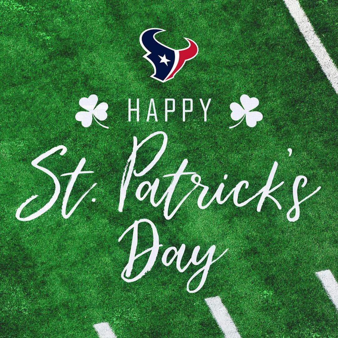 ヒューストン・テキサンズさんのインスタグラム写真 - (ヒューストン・テキサンズInstagram)「Happy #StPatricksDay! ☘️」3月18日 0時12分 - houstontexans