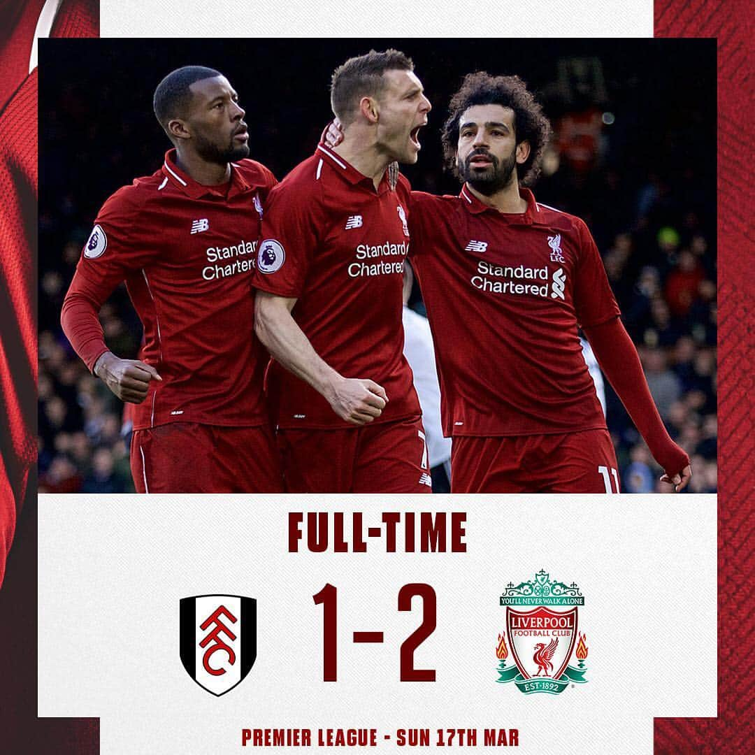 リヴァプールFCさんのインスタグラム写真 - (リヴァプールFCInstagram)「BIG THREE POINTS! 🔴🔴🔴 #LFC #LiverpoolFC #Liverpool #FULLIV」3月18日 1時07分 - liverpoolfc