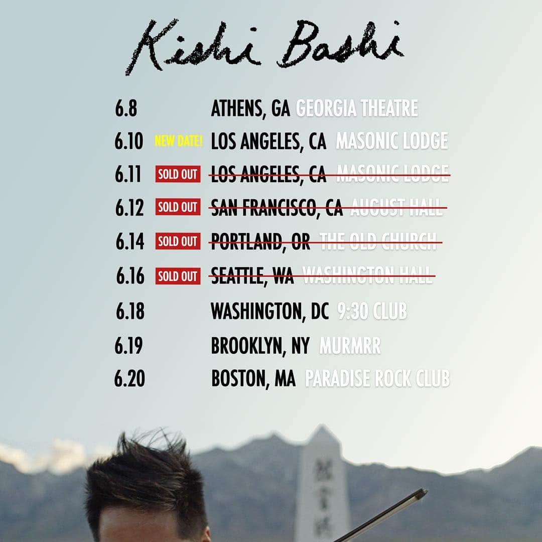 Kishi Bashiさんのインスタグラム写真 - (Kishi BashiInstagram)「Los Angeles! Just added a second show 6/10 to a completely sold out west coast! Don’t miss out on the rest of these intimate shows! 🍀links to the tickets above!」3月18日 2時20分 - kishi_bashi