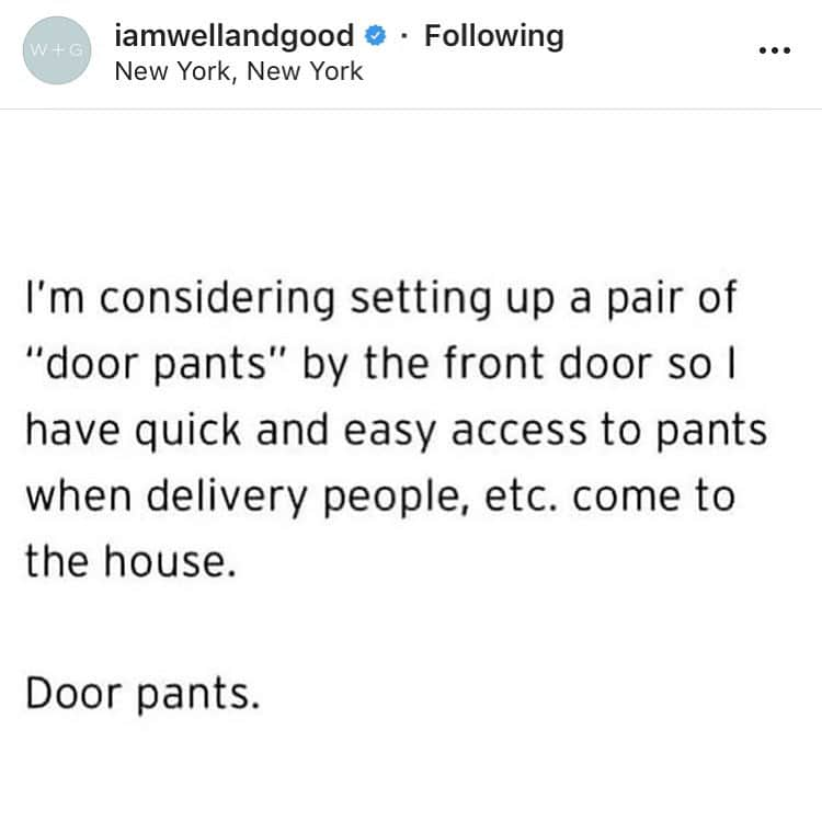 レイチェル・ニコルズさんのインスタグラム写真 - (レイチェル・ニコルズInstagram)「#doorpantsforall  Thanks, @nyjenn7 - I needed to be made aware of this genius idea.」3月18日 3時03分 - ticklenichols