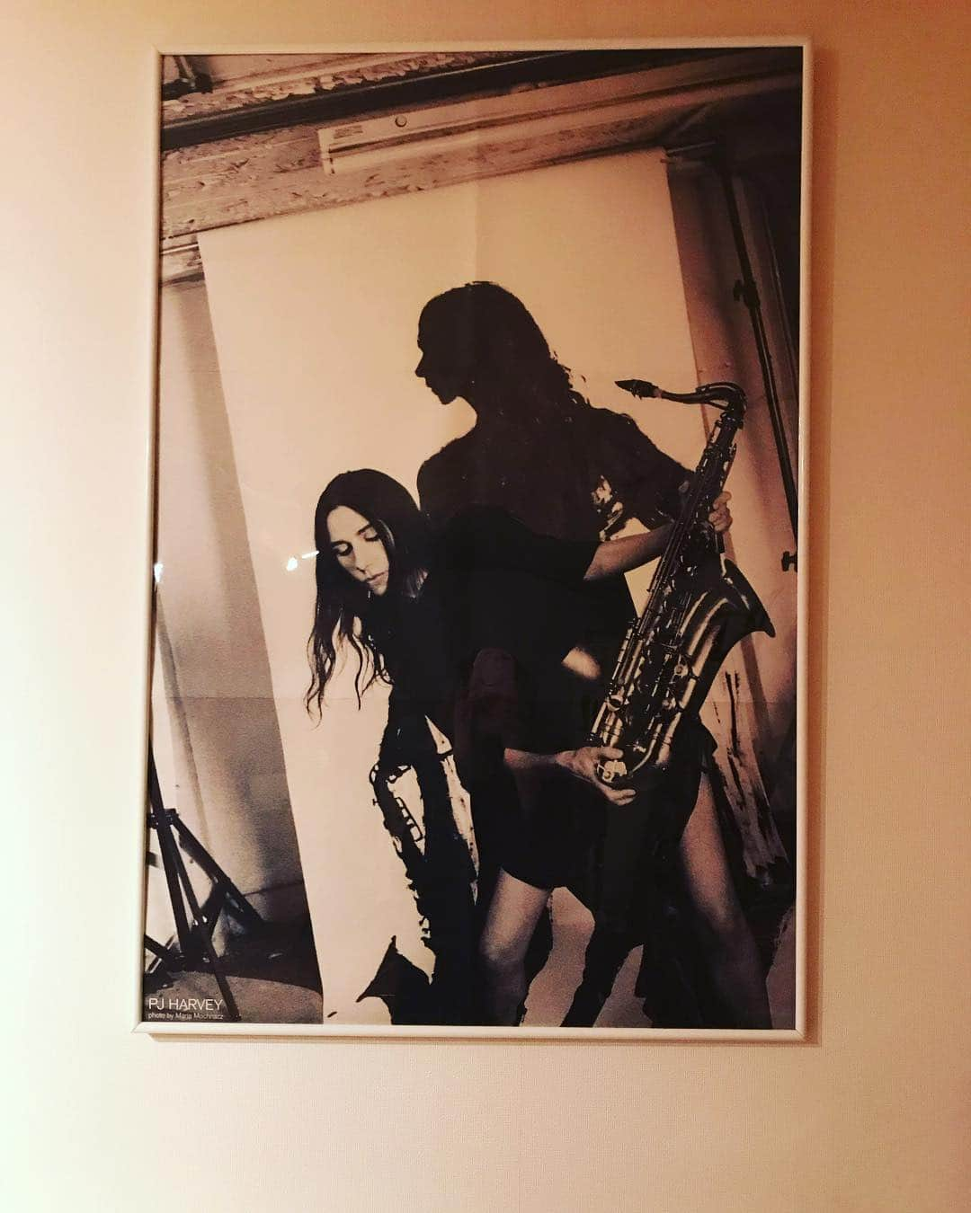 日暮愛葉さんのインスタグラム写真 - (日暮愛葉Instagram)「Another part of my studio #aihahigurashi #aihahigurashisolo #asliceoflifestudio #pjharvey #bigposter #愛葉地下スタジオ #愛葉の地下スタジオ #basementstudio」3月18日 14時50分 - aiha_higurashi