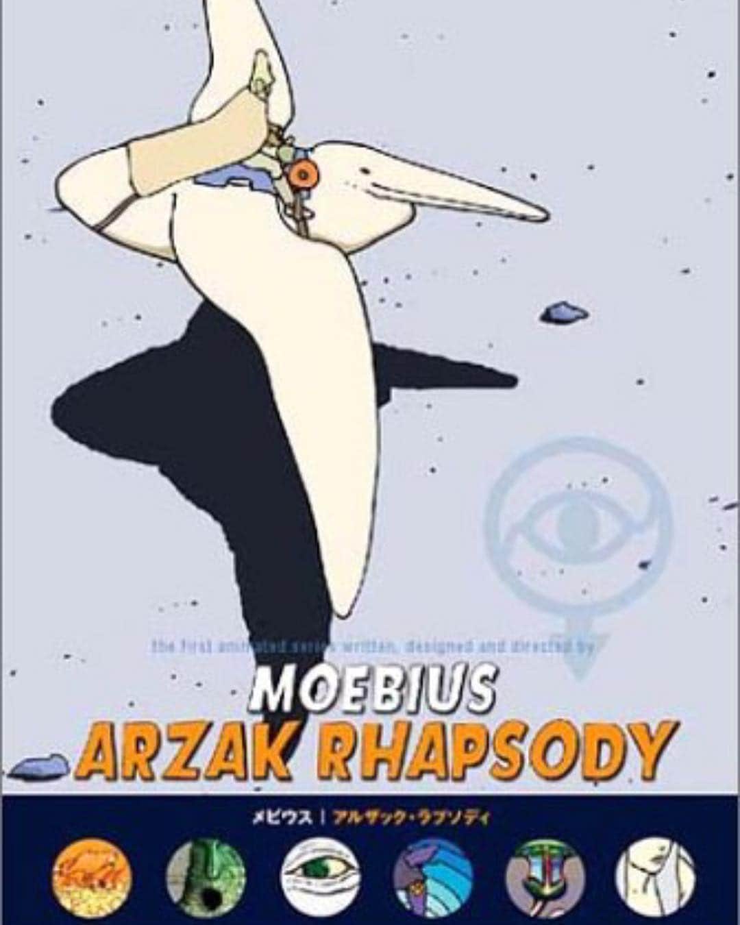 のインスタグラム：「#JeanGiraud #Moebius #ArzakRhapsody #🇫🇷 宮崎駿は、1980年に『アルザック』を読んで大きな衝撃を受け「強烈な影響」を受けたと述べている。『風の谷のナウシカ』はメビウスの影響の下で制作されている。 またメビウスはやはり自身が影響を与えた宮崎駿のファンでもあり、自身の娘に宮崎の『風の谷のナウシカ』にちなんでノウシカ（Nausicaä）と名づけている。」