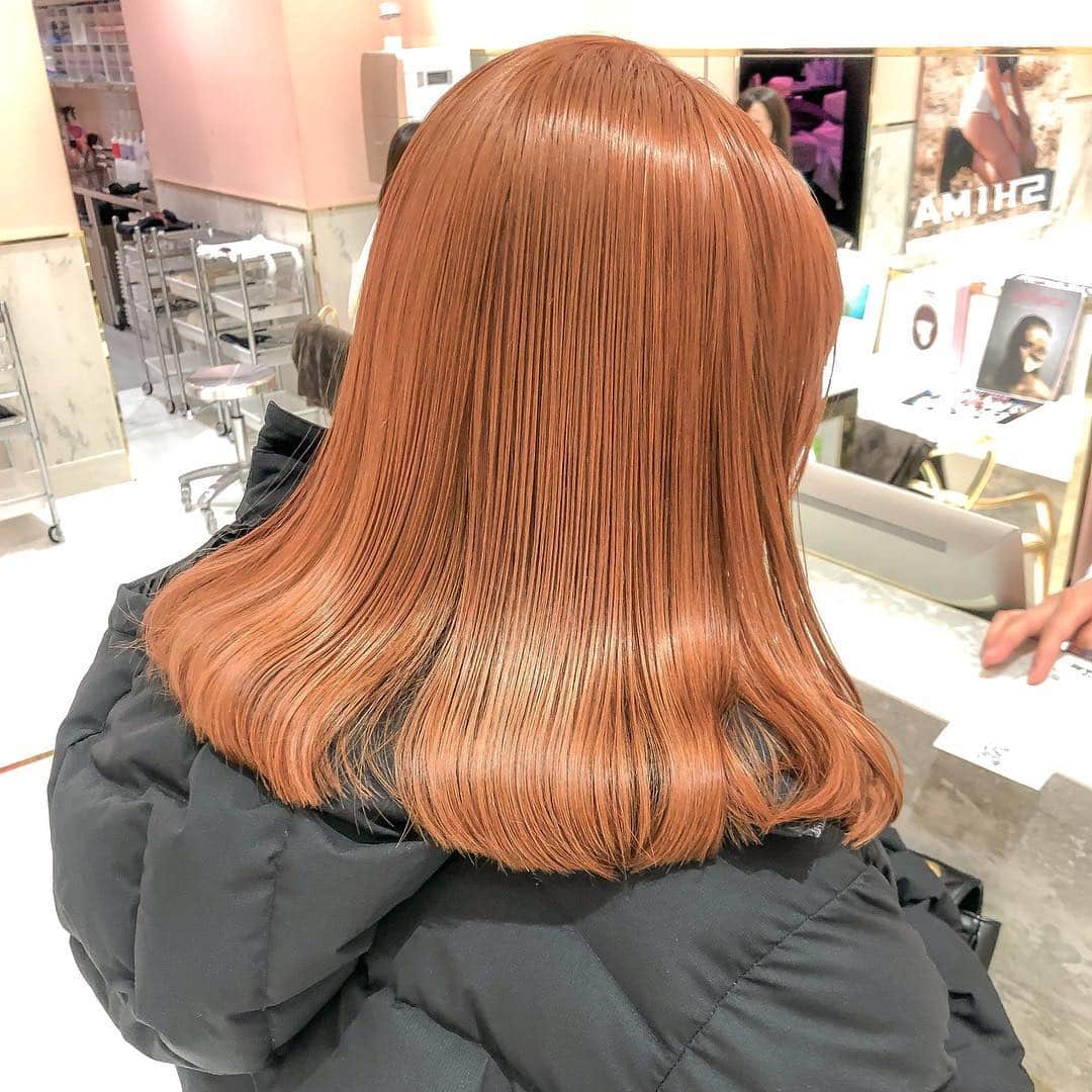 原涼香のインスタグラム：「ㅤㅤㅤㅤㅤㅤㅤㅤㅤㅤㅤㅤㅤ コリアンなオレンジ🍊🧡 ブリーチ1〜2です✌🏻 ㅤㅤㅤㅤㅤㅤㅤㅤㅤㅤㅤㅤㅤ」