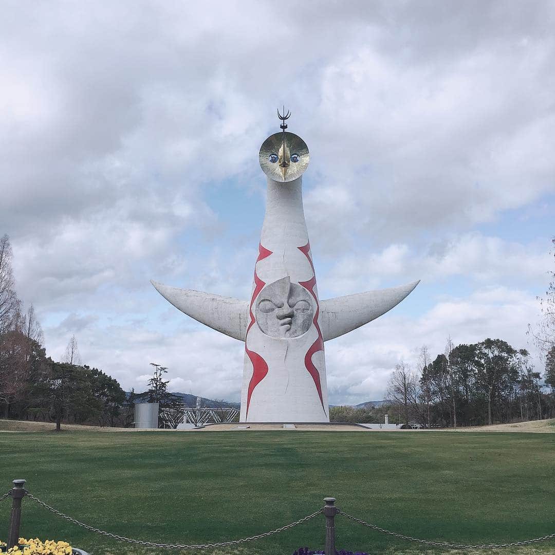 馬場皐輔のインスタグラム：「みんなさんお疲れ様です😇 この前、万博記念公園に行ってきたよ😁太陽の塔😇👌 ずっと見たかった😝」