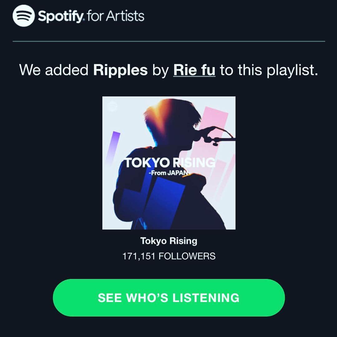 Rie fuさんのインスタグラム写真 - (Rie fuInstagram)「Thank you @spotifyjp for supporting my new album!! Link from biog👆ニューアルバムはSpotifyで配信中🙌🏻リンクはトップページから↑↑↑#riefu #places #newalbum #newtrack #newmusic #uk #japan #singersongwriter」3月18日 23時40分 - riefuofficial