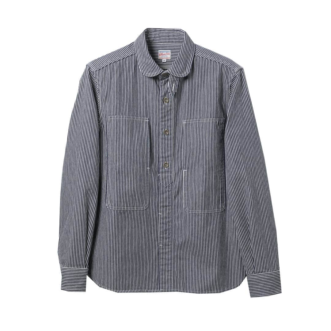 momotarojeansのインスタグラム：「05-210 Hickory Jail pocket shirts  #kojima #kurashiki #okayama #jeans #denim #denimday #denimporn #denimhead #selvedge #selvage #selvedgedenim #selvedgeforum #denimevolution #selvedgemurah #unionspecial #goingtobattle #madeinjapan #japanesedenim #fading #naturalfading #madebyhand #madeinjapan #jeanslife #vintagejeans #fade #selvedge #mensweardaily」