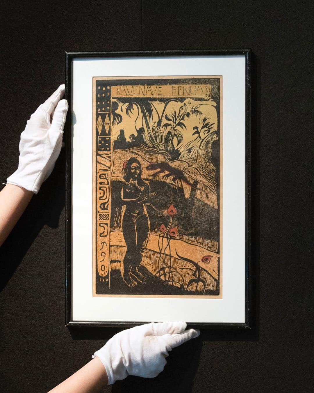 クリスティーズさんのインスタグラム写真 - (クリスティーズInstagram)「A highlight of our Prints & Multiples auction in London: This woodcut by Paul Gauguin is one of 10 from a series known as ‘NOA NOA’ (‘Fragrant Scent’). Gauguin created the woodcuts after his return to Paris, to accompany an essay about his visit to Tahiti.⠀ .⠀ Four other prints from ‘NOA NOA’ are offered in our auction – see more at our King Street gallery before 21 March.⠀ .⠀ Paul Gauguin (1848–1903), ‘Nave Nave Fenua (Delightful Land), from: NOA NOA’, 1893–94. Sheet: 40 x 24.9 cm. Estimate: £30,000–50,000.⠀ .⠀ Prints & Multiples – 21 March at Christie’s London.⠀ .⠀ #art #artwork #artist #gauguin #paulgauguin #noanoa #tahiti #print #woodblock」3月19日 0時41分 - christiesinc