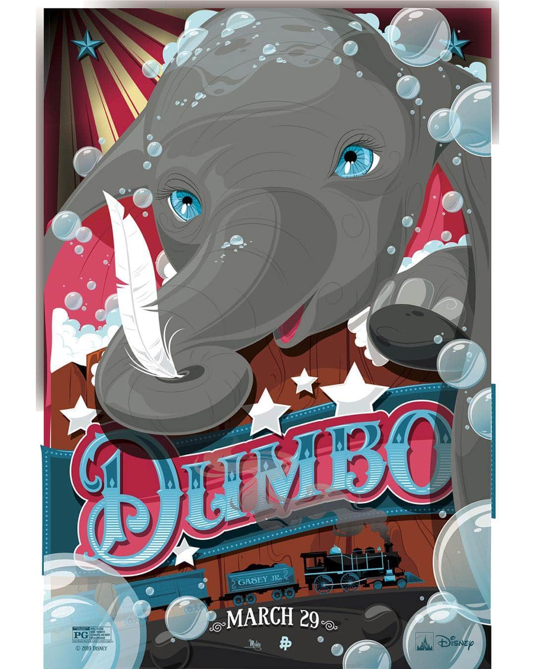 Disneyさんのインスタグラム写真 - (DisneyInstagram)「What makes them different makes them beautiful! Swipe left to see new Poster Posse pieces celebrating #Dumbo, in theaters March 29.  Artists from left to right: Doaly, Andy Fairhurst, Mike Mahle, Matt Needle, 17th & Oak, Thomas Walker」3月19日 1時00分 - disney