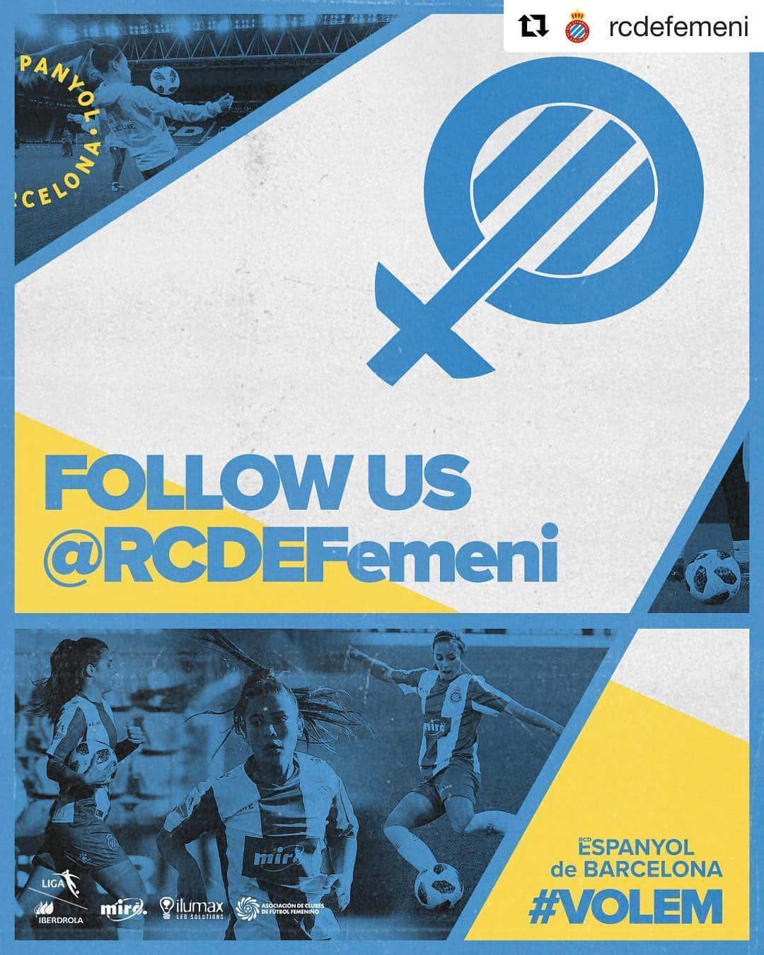 RCDエスパニョールさんのインスタグラム写真 - (RCDエスパニョールInstagram)「👉 @rcdefemeni 👈 #Repost ・・・ Comencem! 😀 Seguiu-nos! ¡Empezamos! 😀 ¡Seguidnos! ☝️ Follow us! ☝️ 关注我们！  #RCDE | #Volem | #EspanyoldeBarcelona | #RCDEFem」3月18日 17時48分 - rcdespanyol