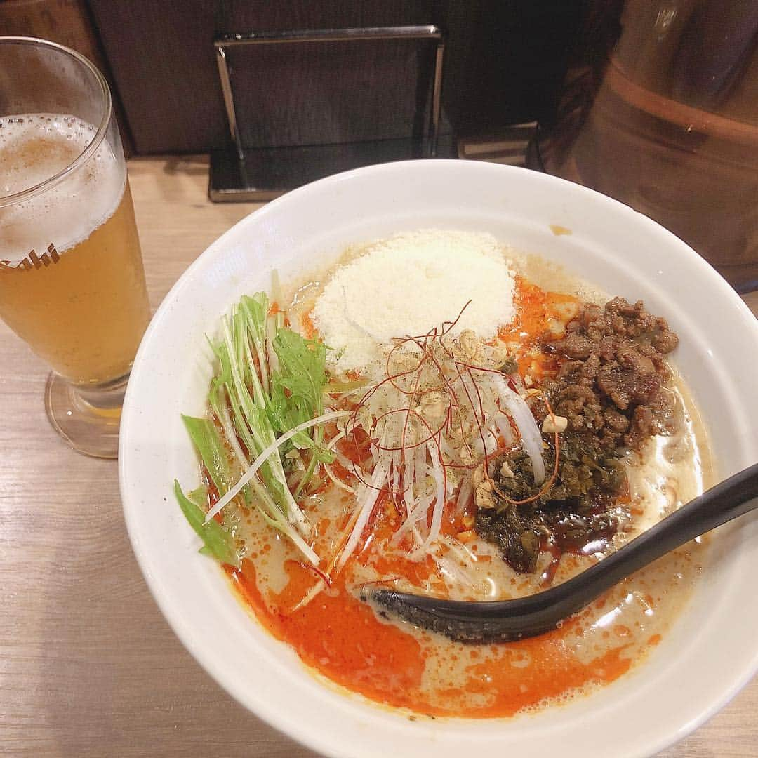 加藤美祐さんのインスタグラム写真 - (加藤美祐Instagram)「ラーメン🍜 担々麺選びがち😌💭 たまぁ〜の！幸せ😌  #らーめん #ラーメン #ラーメン大好き #担々麺 #🍜」3月18日 18時07分 - muwkato