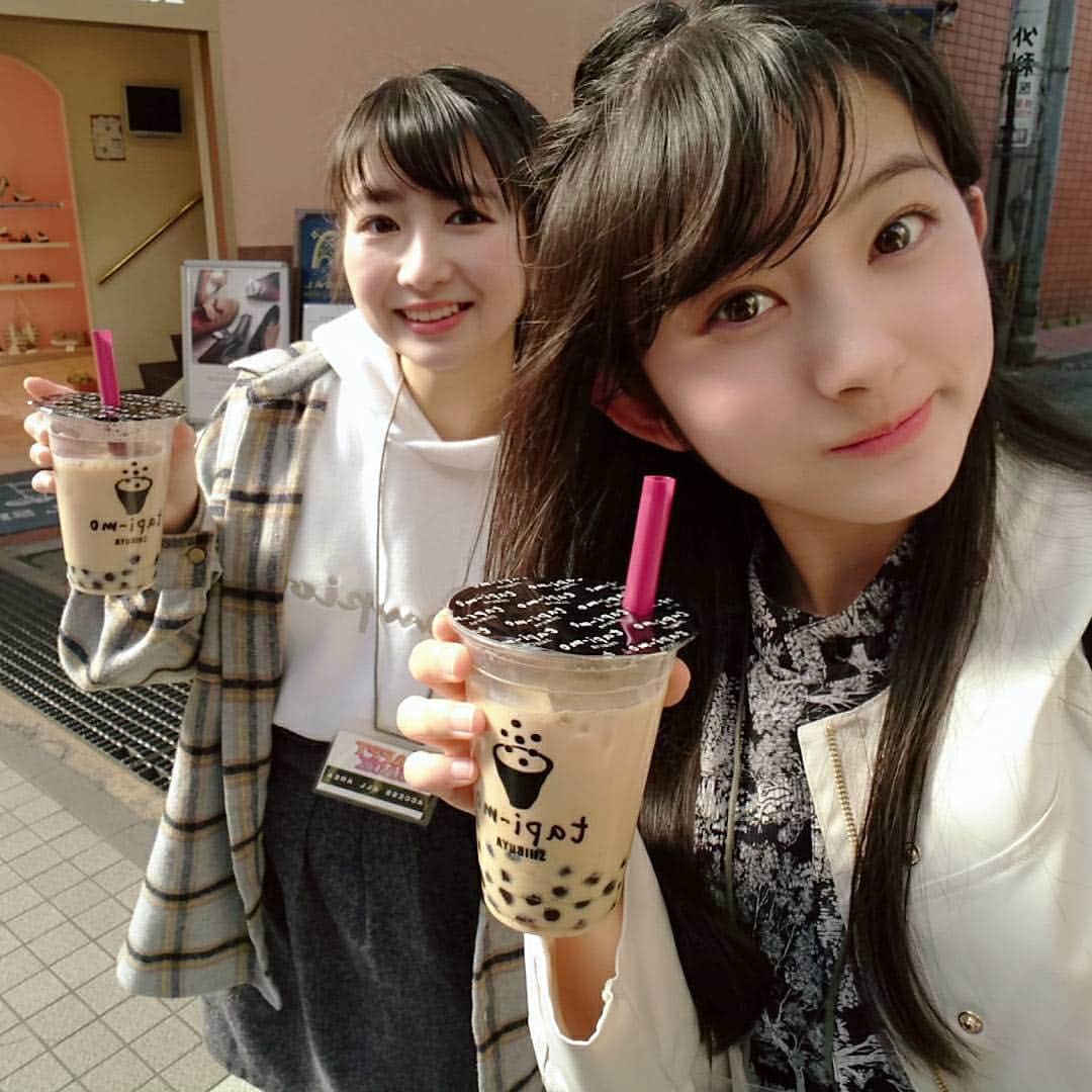 ばってん少女隊さんのインスタグラム写真 - (ばってん少女隊Instagram)「【#ちゃん瀬田からの投稿 】 タピオカミルクティー美味でございます♡ #春乃きいな #瀬田さくら #ばってん少女隊 #ばっしょー #スタプラ #タピオカ #tapioka」3月18日 18時10分 - but_show.insta