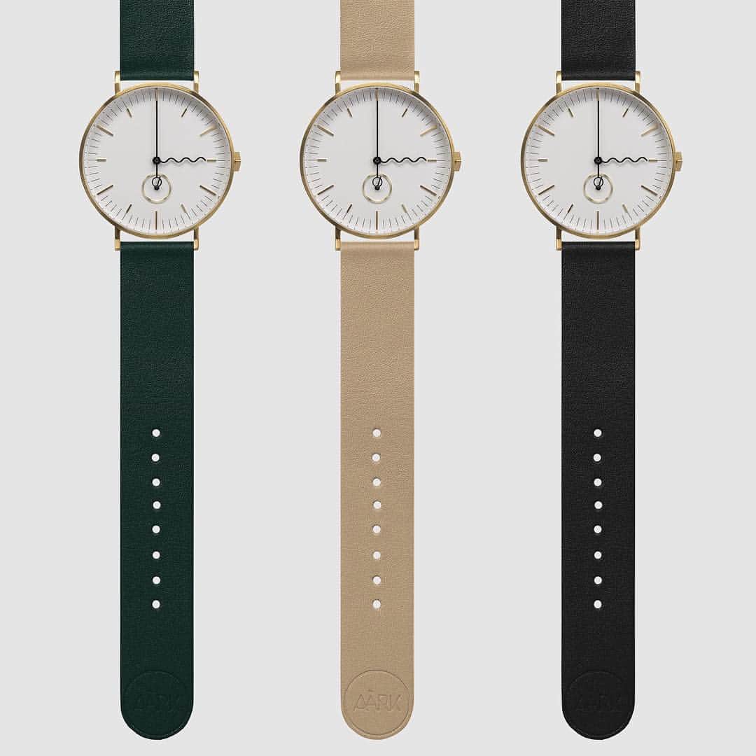 AÃRK Collectiveさんのインスタグラム写真 - (AÃRK CollectiveInstagram)「Tide Neu Gold — Combination suggestions: Smooth Forest, Smooth Beige, Smooth Black • Option to change your strap from the default colour to any colour of your choice with any watch purchase. Simply email sales@aarkcollective.com with your combination request after checkout.」3月18日 19時09分 - aark_collective