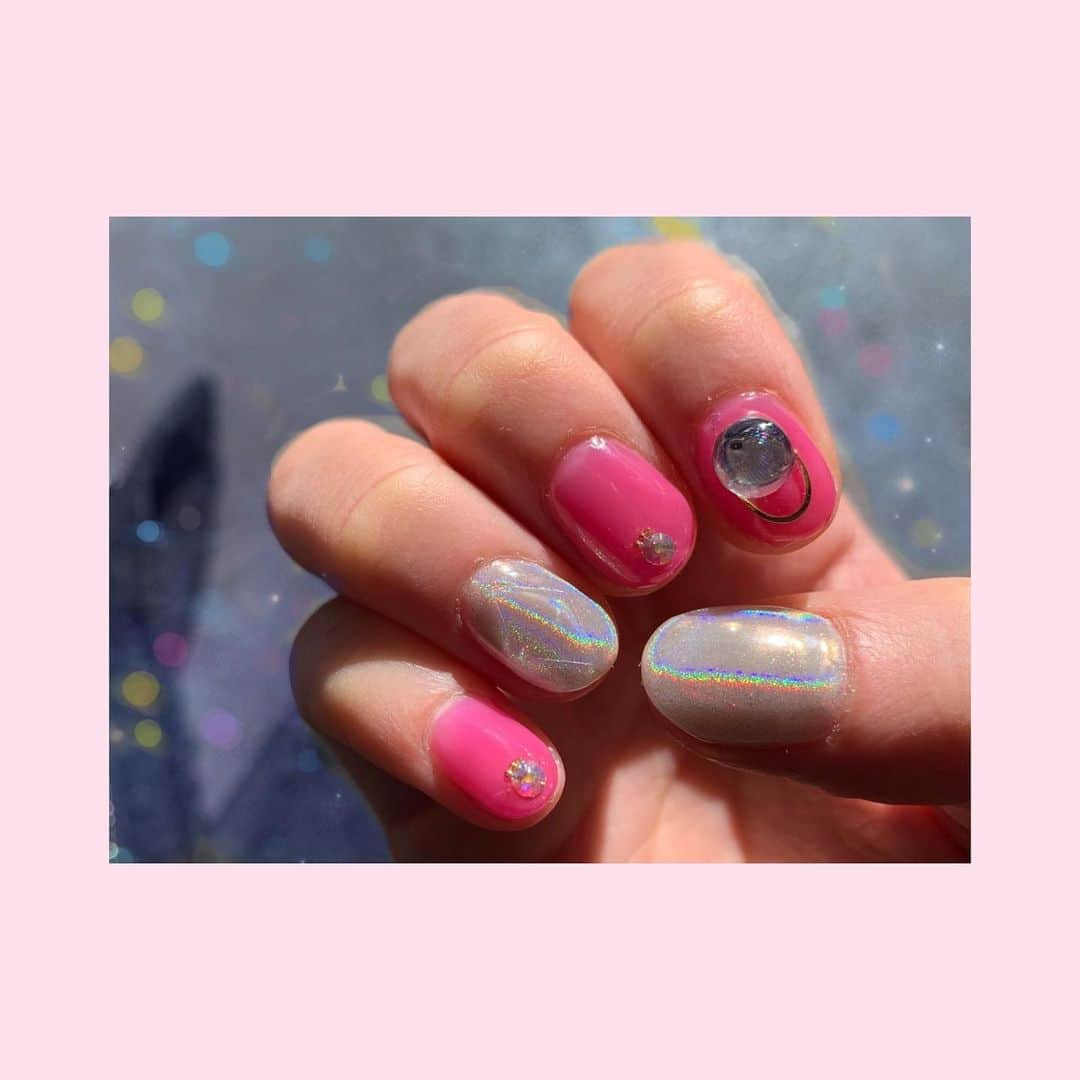 小此木まりさんのインスタグラム写真 - (小此木まりInstagram)「💅 cocotte harajukuさまにて NEW NAIL。 久しぶりのジェル やっぱり楽しい!! クリアピンクが飴ちゃんみたいで ユニコーンに宝石ネイル🦄💎 担当はきゃわさん！ 今日も本当にありがとうございました！ #NAIL #NEWNAIL #cocotteharajuku #クリアピンク #ユニコーン #宝石ネイル #きゃわ さん #ありがとう」3月18日 19時11分 - mariokonogi