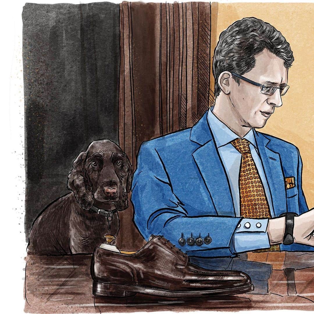 のインスタグラム：「In safe hands, Crockett & Jones’s Jonathan Jones - Aleks Cvetkovic on the time he’s spent at our factory, and with our Managing Director, Jonathan Jones . Swipe up in our story to read the article. . #crockettandjones #madetobeworn #guestauthor」
