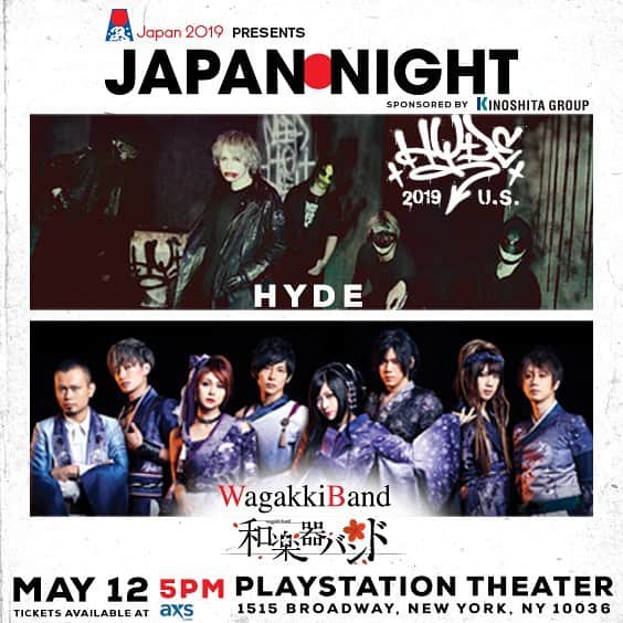 Hydeさんのインスタグラム写真 - (HydeInstagram)「#HYDE #JAPANNIGHT #NY」3月18日 23時26分 - hydeofficial