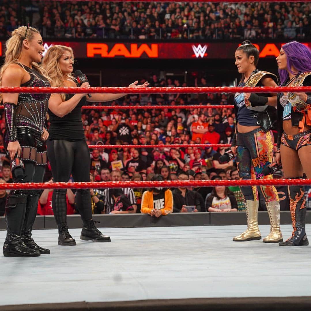 WWEさんのインスタグラム写真 - (WWEInstagram)「@thebethphoenix is willing to come out of retirement to team with @natbynature to face the #BossNHugConnection for the Women’s Tag Team Championships at #WrestleMania 35! #Raw  @itsmebayley @sashabankswwe」3月19日 10時32分 - wwe