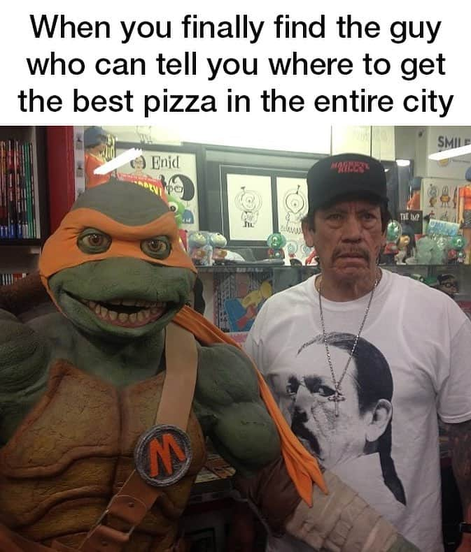 ダニー・トレホさんのインスタグラム写真 - (ダニー・トレホInstagram)「Cowabunga! . . . #tmnt #pizza #teenagemutantninjaturtles #dannytrejo #🍕」3月19日 2時40分 - officialdannytrejo