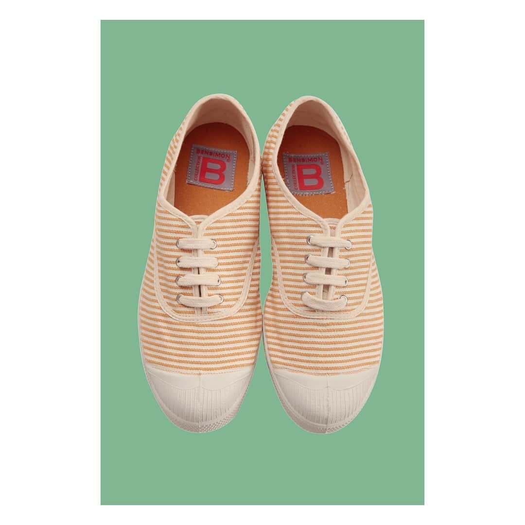 キャベジズ&ローゼズのインスタグラム：「Holding Pattern ❤ We have new plimsolls available in classic stripes. Wear them with anything and everything. They are made from organic cotton and natural rubber, and come in the prettiest yellow, red and blue 👇Tap to shop now👇#newarrivals😍 #plimsolls #plimsollshoe #organicshoes #organiccotton #stripes #stripeshoes #stripedshoes #cabbagesandroses #cabbagesandrosesfashion @christina_strutt @cabbagesandroses_shop」