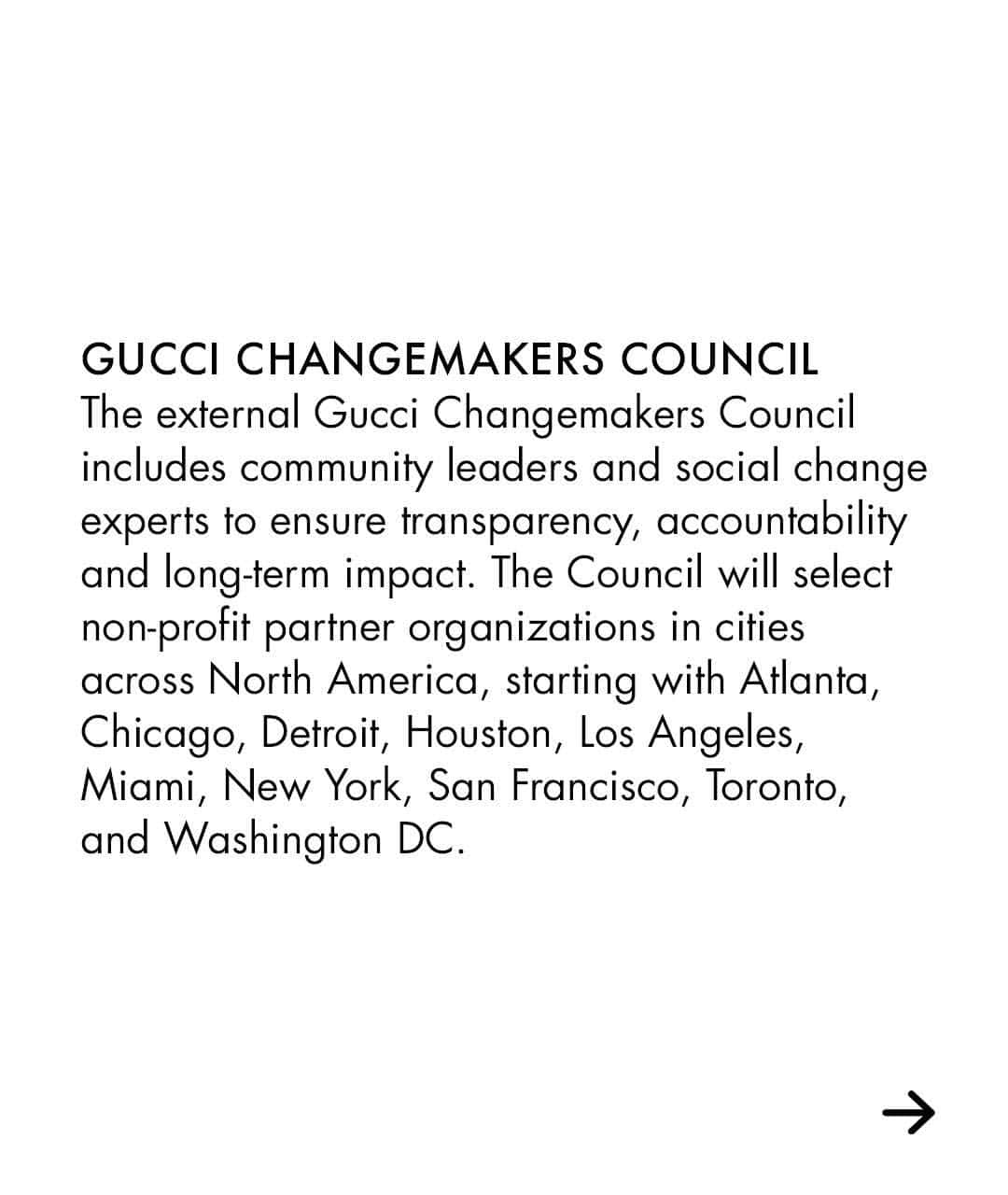 グッチさんのインスタグラム写真 - (グッチInstagram)「Announcing #GucciChangemakers, a community fund and scholarship program for North America alongside a global volunteering program.」3月19日 3時48分 - gucci