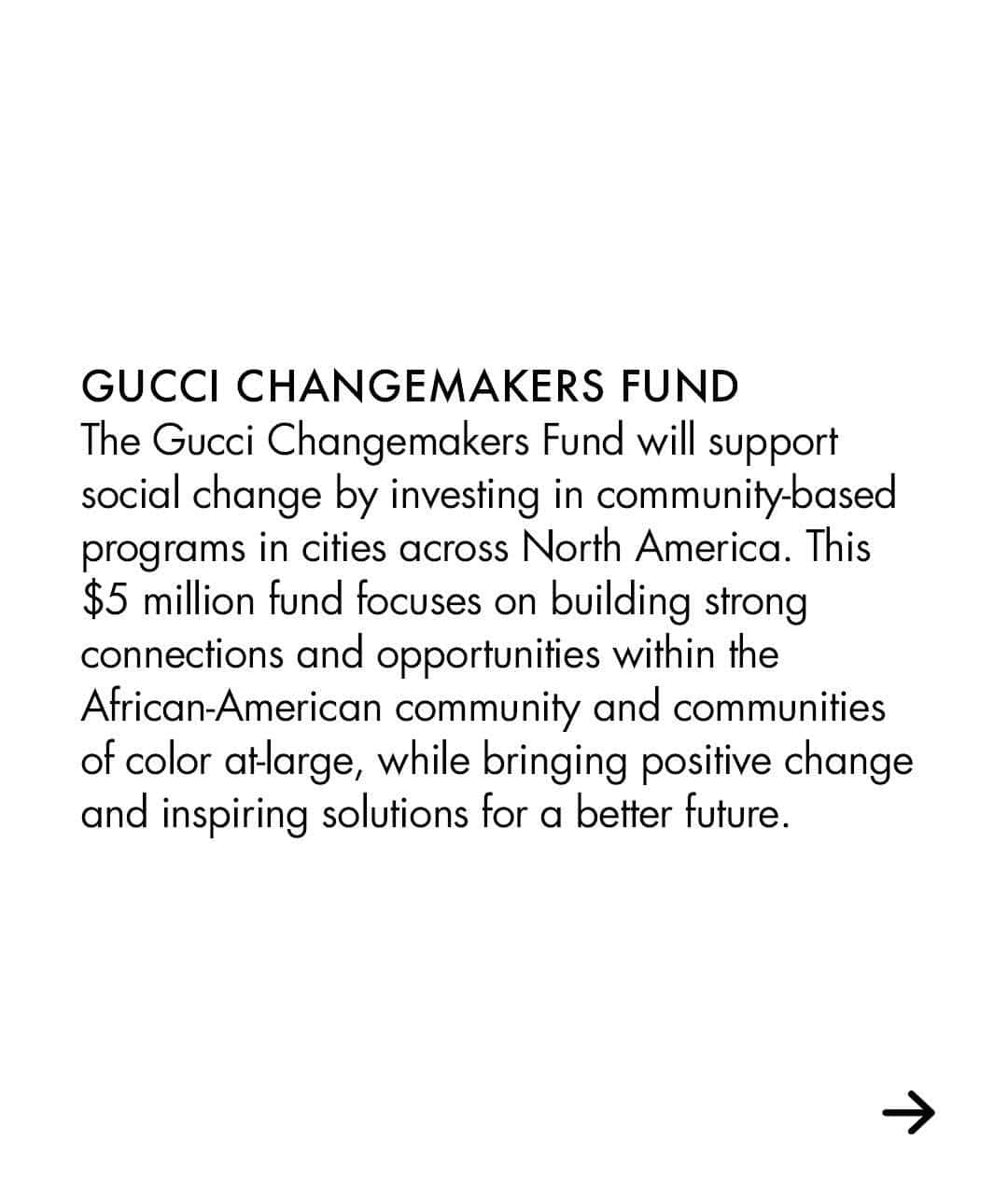 グッチさんのインスタグラム写真 - (グッチInstagram)「Announcing #GucciChangemakers, a community fund and scholarship program for North America alongside a global volunteering program.」3月19日 3時48分 - gucci