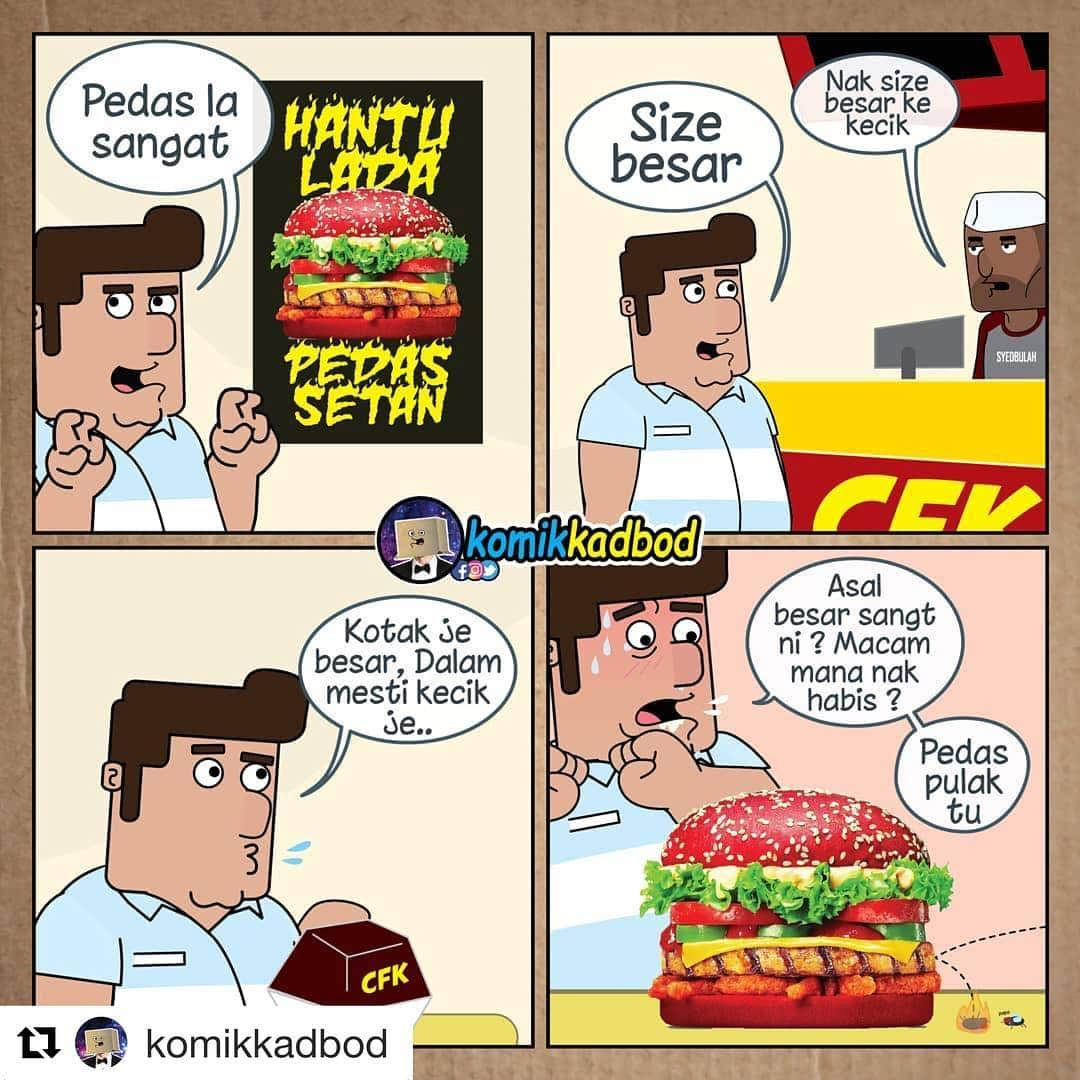 Koleksi Komik Malaysiaさんのインスタグラム写真 - (Koleksi Komik MalaysiaInstagram)「#Repost @komikkadbod with @get_repost ・・・ Semenjak itu jefri boikot fastfood, 😔 tag mmber yg suka makan pedas 🔥🔥🔥🔥 sapa penah mkn kfc ghost pepper comment sikit kt bwh #realityvsexpectation #fastfood . . . . ________________  FOLLOW_________________ _______🔻  Like / Comment / Share 🔻______ ______ @komikkadbod @komikkadbod.bersiri _____ . . . . . . . #komik #gengkomik #komikmurah #lawak  #komiklawak #web #cartoon #funnymemes #funny #lawaksavage #cartoon #komikaze #funnymemes #funjnyvideos #funnyquotes #doraemon #komikvideolar #animes #tiktok #malaysia #gengkomik #komikmalaysia #otaku #cartoon #animes #pokemon #pokemongo #pikachu」3月19日 10時39分 - tokkmungg_exclusive