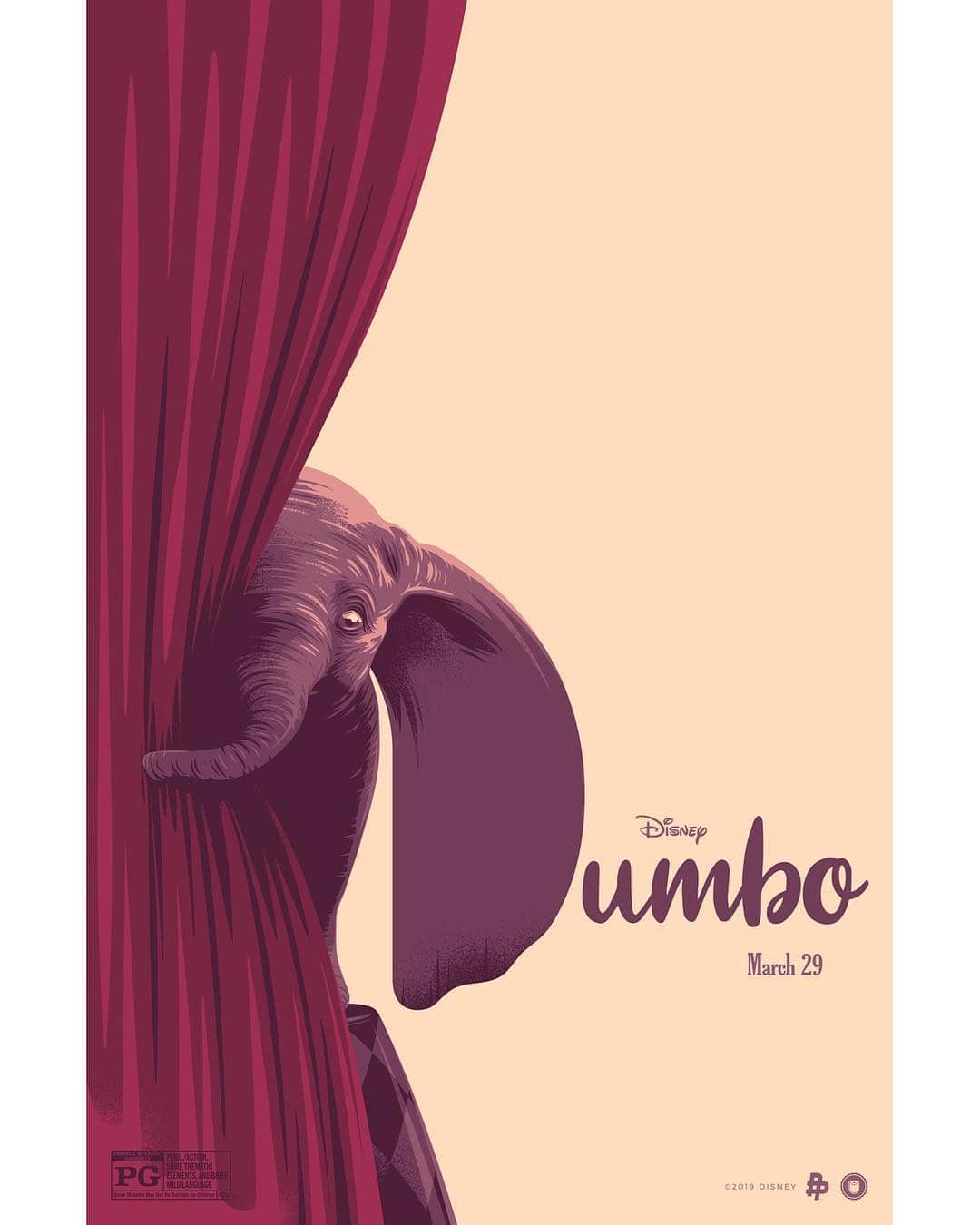 Walt Disney Studiosさんのインスタグラム写真 - (Walt Disney StudiosInstagram)「Check out these new #Dumbo⁠ ⁠ inspired posters by artists @_Doaly, @TommyPocket,  @MikeMahleArt, and @NeedleDesign. Dumbo soars to theaters March 29!」3月19日 8時43分 - disneystudios