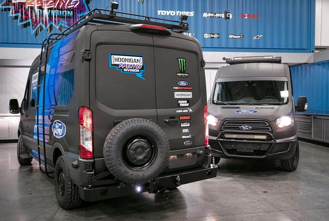 ケン・ブロックさんのインスタグラム写真 - (ケン・ブロックInstagram)「Hauling a rally team around the world takes a tough vehicle that's ready for any terrain or weather condition. We upfitted our Ford Transit service vans with real 4x4, a 2" lift, meaty Toyo truck tires, ultra-bright Rigid light bars and a tea kettle. Wait, what? Yep! Watch the video via the link in my bio and see why. #TeaTime #FordTransit #CossieWorldTour」3月19日 8時49分 - kblock43