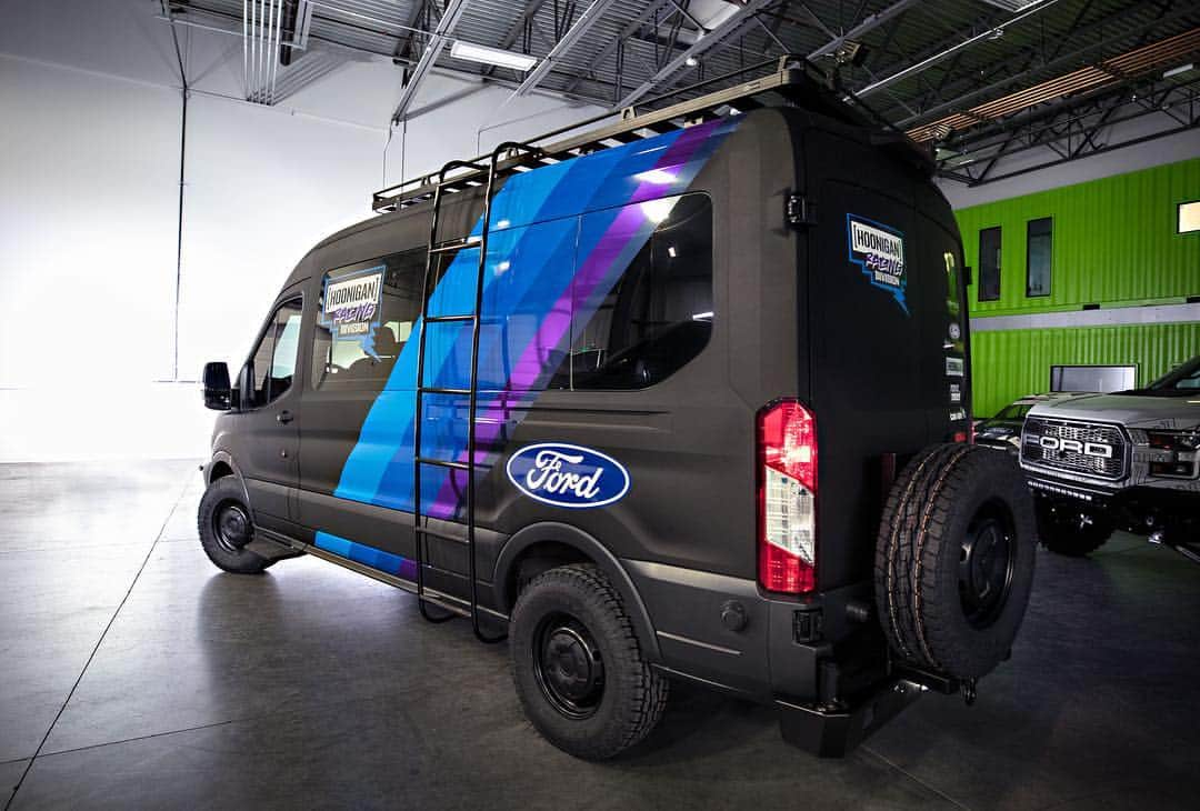 ケン・ブロックさんのインスタグラム写真 - (ケン・ブロックInstagram)「Hauling a rally team around the world takes a tough vehicle that's ready for any terrain or weather condition. We upfitted our Ford Transit service vans with real 4x4, a 2" lift, meaty Toyo truck tires, ultra-bright Rigid light bars and a tea kettle. Wait, what? Yep! Watch the video via the link in my bio and see why. #TeaTime #FordTransit #CossieWorldTour」3月19日 8時49分 - kblock43