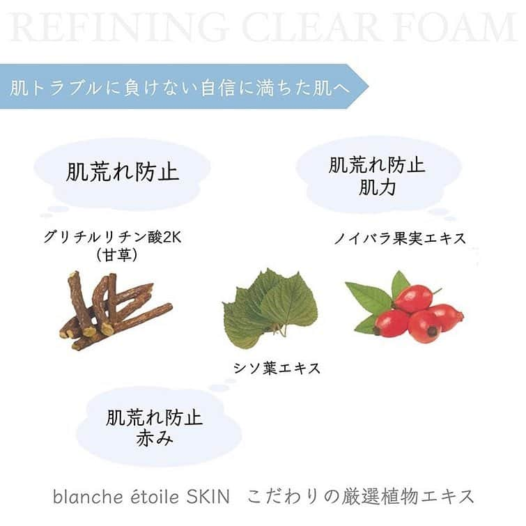 blanche étoileさんのインスタグラム写真 - (blanche étoileInstagram)「． 【 REFINING CLEAR FOAM 】 ． 厳選された植物エキスを豊富に配合し、 洗うだけではなく、 使うたび丁寧にスキンケアをしたかのような 肌へと導きながら、 様々な肌トラブルや肌悩みに しっかりアプローチ致します✨ ． blanche étoile SKIN こだわりの洗い上がりを是非実感くださいませ😊💐 ． #blancheétoile #ブランエトワール #濱田マサル #スキンケア #洗顔 #透明感  #skincare #Cleansing  #洗脸 #皮肤护理 #세안  #스킨케어」3月19日 18時48分 - blanche_etoile