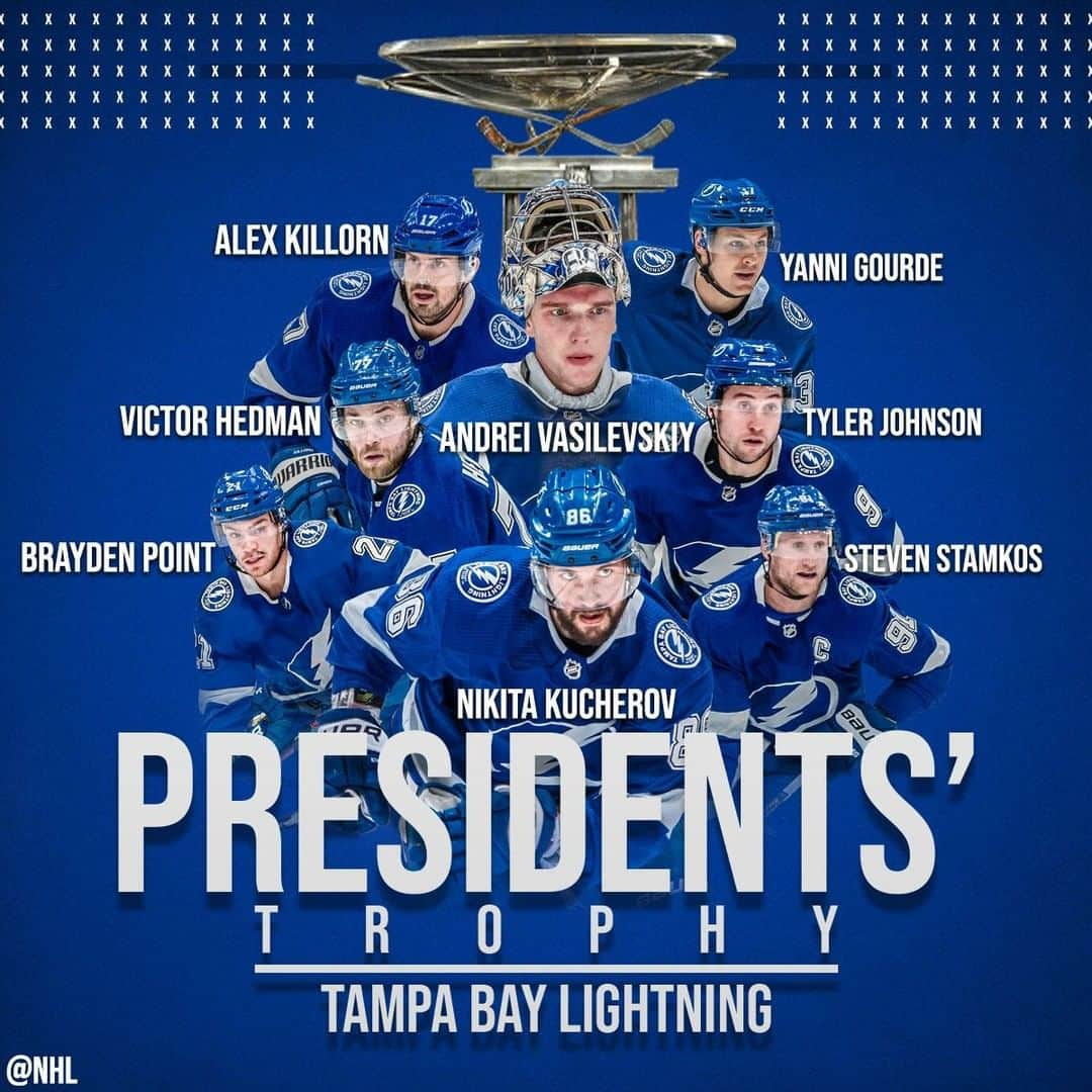 NHLさんのインスタグラム写真 - (NHLInstagram)「No other team is touching the @tblightning this season. They’ve officially clinched the Presidents’ Trophy.」3月19日 11時10分 - nhl