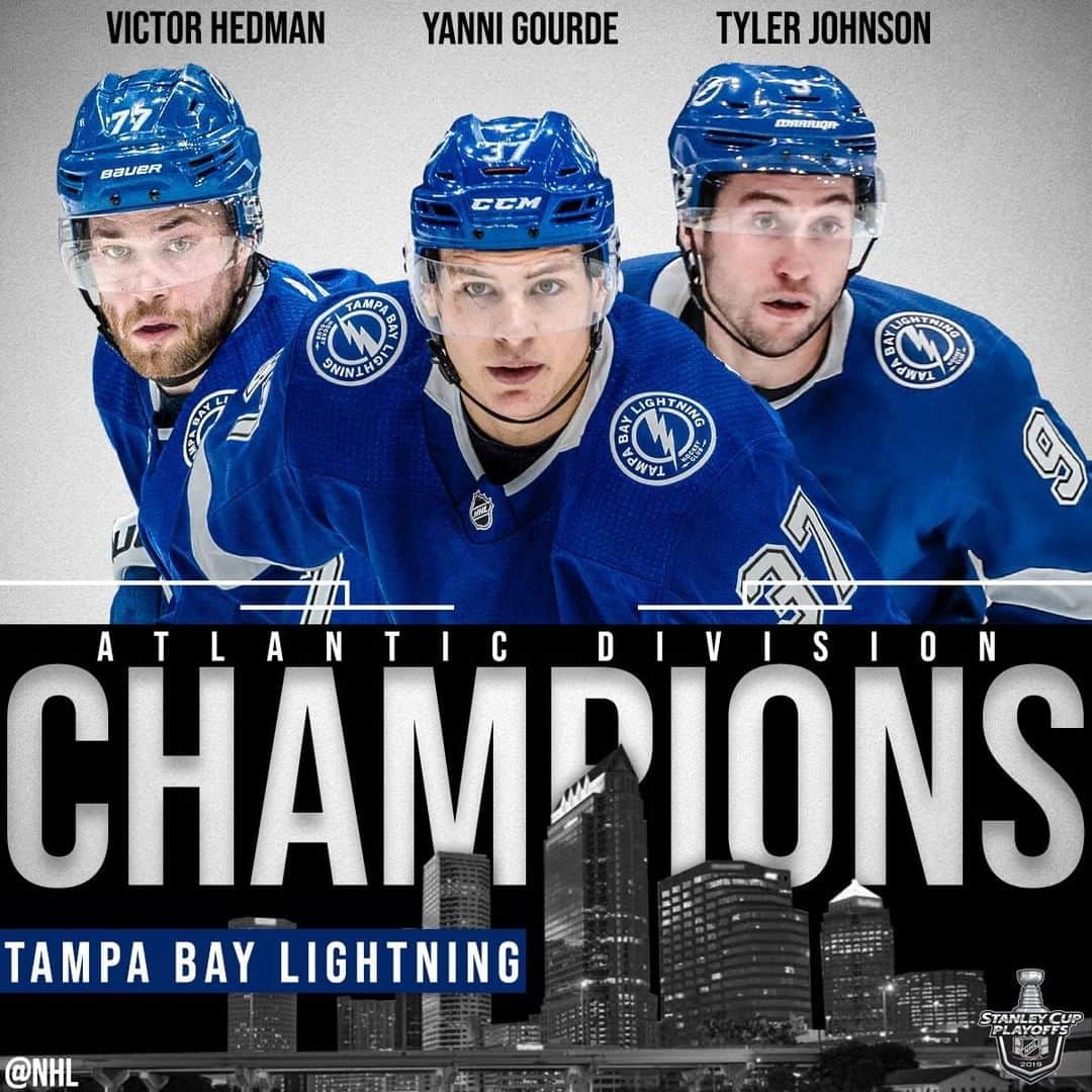NHLさんのインスタグラム写真 - (NHLInstagram)「First in the Atlantic Division is a wrap.  The @tblightning clinch the top seed.」3月19日 11時10分 - nhl