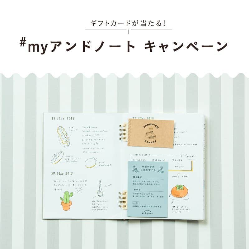 カンミ堂 公式さんのインスタグラム写真 - (カンミ堂 公式Instagram)「🔔「myアンドノートキャンペーン」のお知らせ🔔 . 3月15日発売の新商品『&NOTE(アンドノート)』を使っている様子を 「#アンドノート」「#myアンドノート」両方のタグを付けて TwitterまたはInstagramに投稿してくださった方の中から 抽選で30名の方にギフトカード1,000円分をプレゼント🎁 . 応募期間は2019年3月8日(金)～2019年5月31日(金)です！ もうはじまっています🏃‍♂️ . 【応募方法】 STEP①　カンミ堂アカウントをフォロー STEP②　指定のハッシュタグをつけて画像を投稿📸 #アンドノート  #myアンドノート 両方のタグをつけてくださいね✨ . みなさんがどんな風に『アンドノート』を活用しているか是非投稿してください♪ . 応募条件などの詳細は弊社ホームページを必ずご確認ください⬇️⬇️ http://www.kanmido.co.jp/news_2019/myandnote_campaign.html . #new #新商品 #アンドノート #myアンドノート  #カンミ堂 #kanmido #ノート #リングノート #notebook #ライフログ #マイノート #書類 #整理 #管理 #stationery #bungu #文具 #文房具 #文房具好き #stationeryaddict」3月19日 12時13分 - kanmido_official