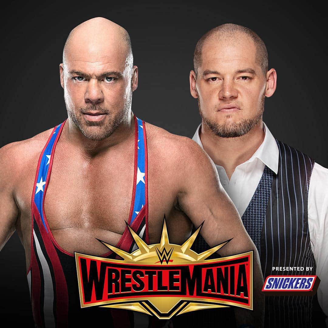 WWEさんのインスタグラム写真 - (WWEInstagram)「@therealkurtangle's final opponent at #WrestleMania will be @baroncorbinwwe, and #BraunStrowman is headed to the Andre the Giant Memorial Battle Royal!」3月19日 12時41分 - wwe
