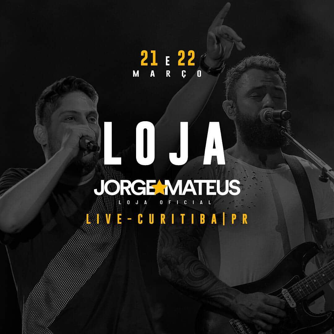 Jorge & Mateusさんのインスタグラム写真 - (Jorge & MateusInstagram)「Curitiba!!! A @lojajorgeemateus estará com a gente em nossas duas apresentações na @livecuritibashows. Serão nos dias 21 e 22/3. Não percam!」3月20日 5時09分 - jorgeemateus