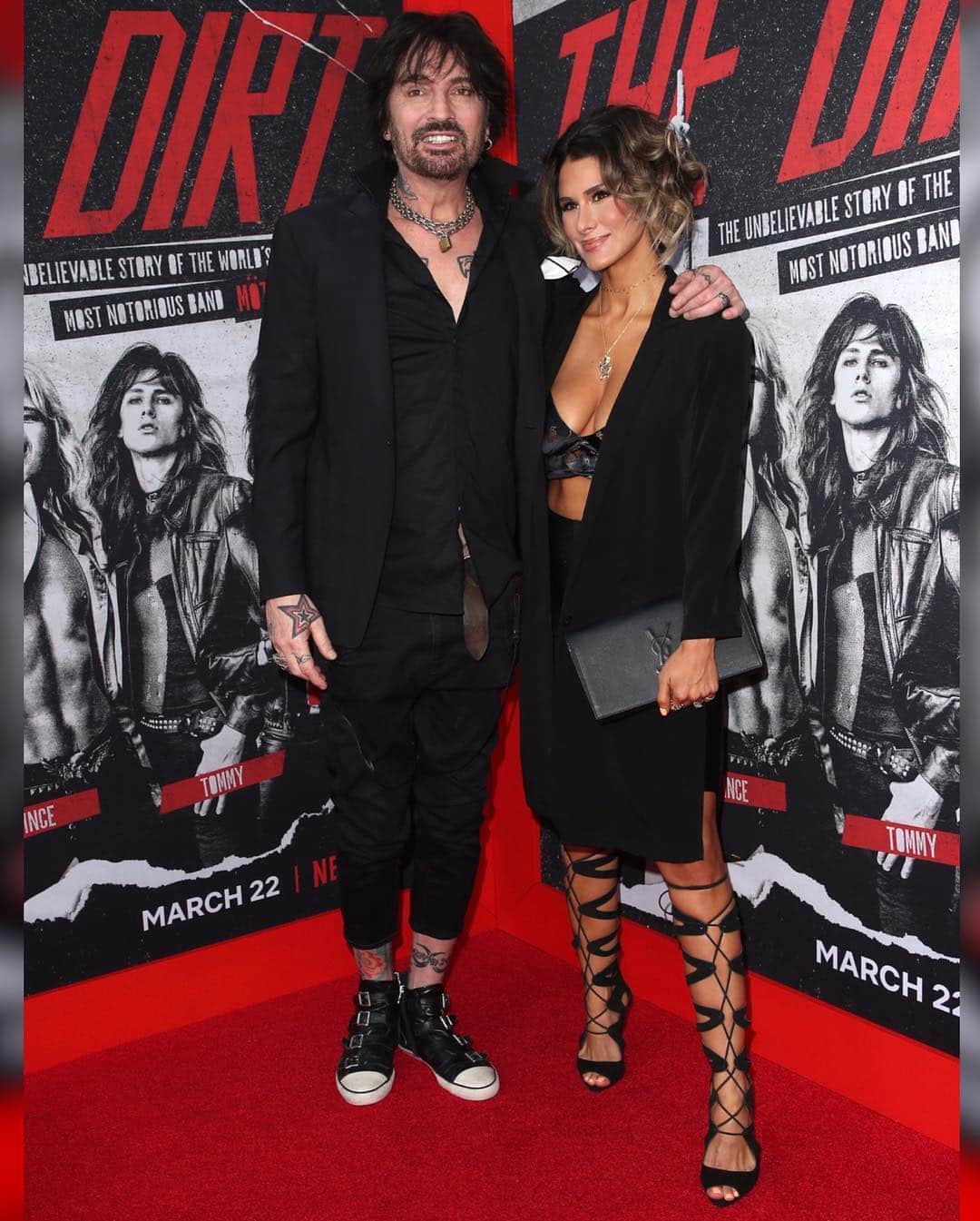 Just Jaredさんのインスタグラム写真 - (Just JaredInstagram)「@tommylee and @brittanyfurlan share a kiss at the premiere of @motleycrue’s @netflix film #TheDirtMovie! See more on JustJared.com #TommyLee #BrittanyFurlan Photos: @gettyimages / WENN」3月20日 5時11分 - justjared
