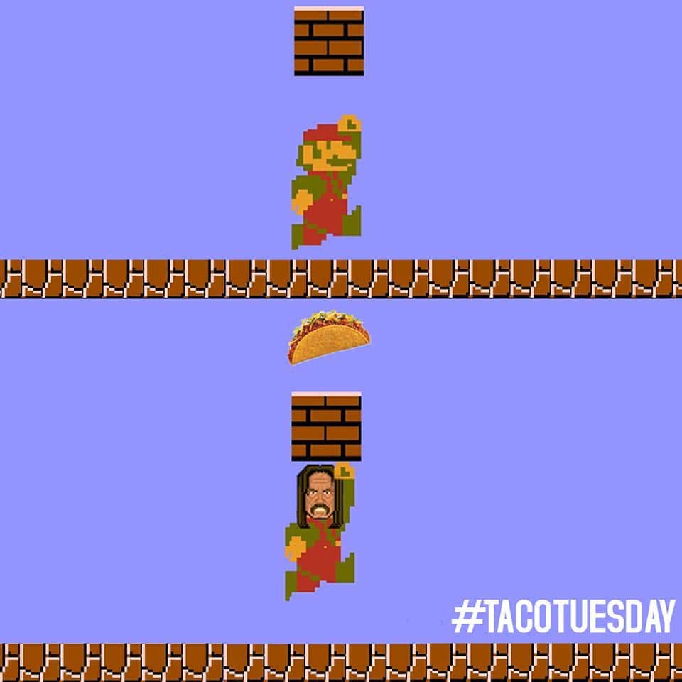 ダニー・トレホさんのインスタグラム写真 - (ダニー・トレホInstagram)「Power up this #TacoTuesday! . . . #dannytrejo #taco #tacos #trejostacos #supermario #mario #nintendo #nes #supermariobros」3月20日 4時05分 - officialdannytrejo