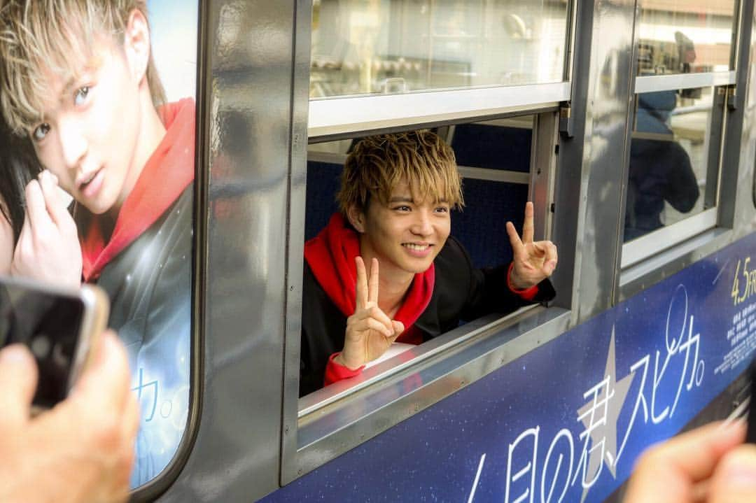 佐藤大樹さんのインスタグラム写真 - (佐藤大樹Instagram)「君スピ号🚉完成 長野県 しなの鉄道にて 5月8日までほぼ毎日運行します🛤 長野の皆さん沢山乗ってください‼️ #4月の君スピカ #君スピ号 @kimispi_movie」3月19日 20時29分 - taiki_sato_official