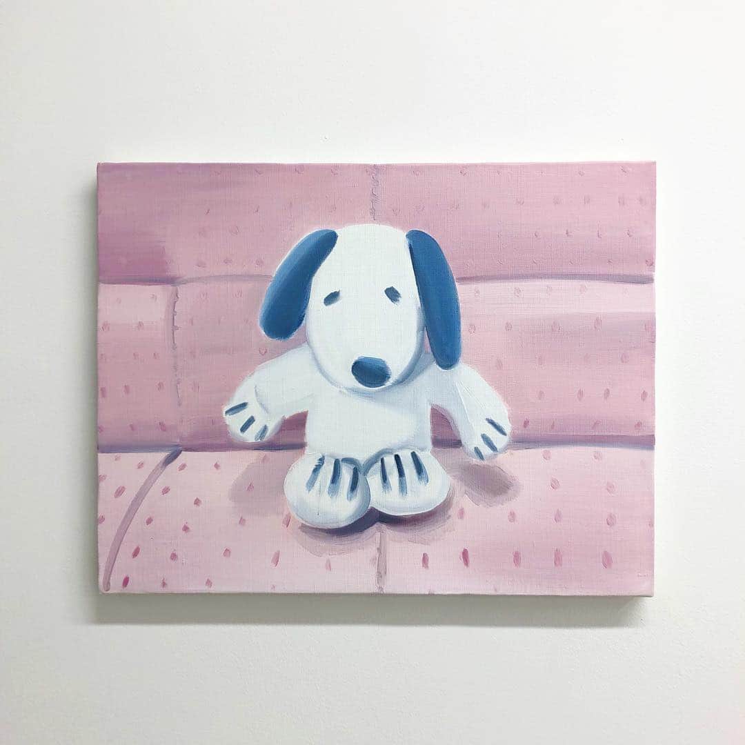 藤井祥子のインスタグラム：「. 今井麗さんの個展「LOVERS」 すべて愛しい且つギラリ🐨🍳🥓 . . #今井麗」