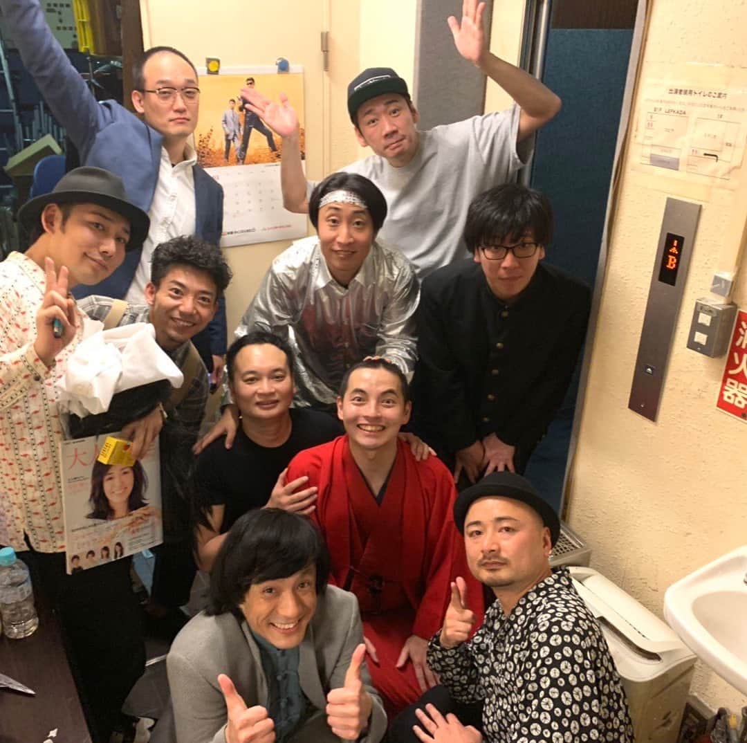 のインスタグラム：「久しぶりに新ネタおろした！楽しかった！ #鬼ヶ島 #ゆってぃ #三遊亭とむ #ジャッキーちゃん #どぶろっく #みなみかわ #やまもとまさみ」