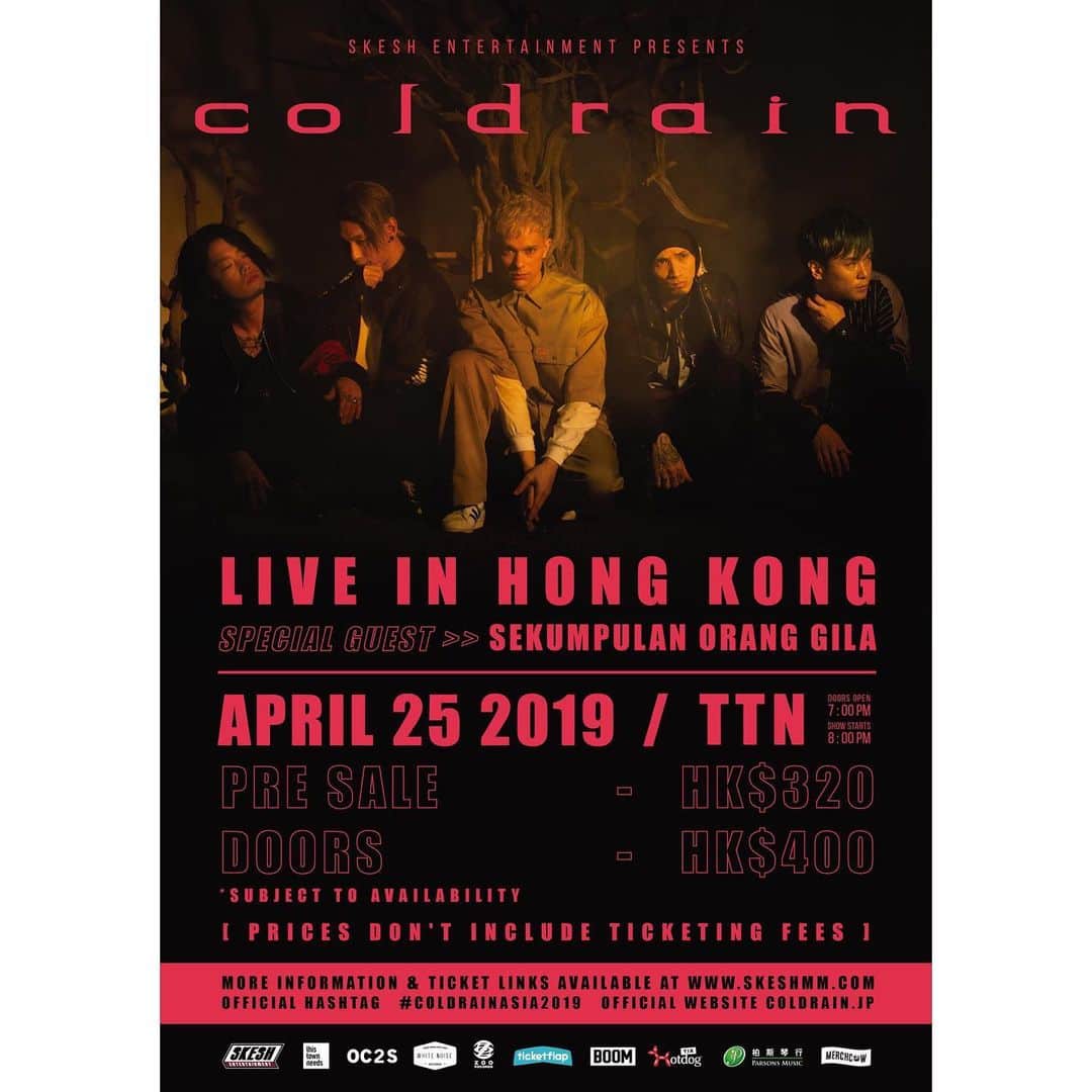 coldrainさんのインスタグラム写真 - (coldrainInstagram)「‪Excited to announce we will be back in Hong Kong on April 25th！ ‬ ‪4/25(木)に香港にてヘッドライナー公演開催決定！‬ ‪Here is ticket link: https://tickcats.co/ticket/coldrain‬ ‪#coldrain‬」3月19日 22時14分 - coldrain_official
