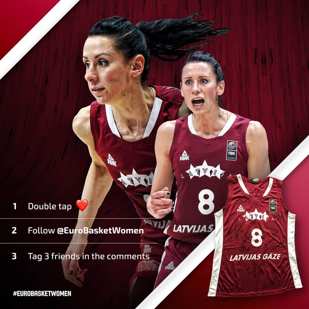 FIBAさんのインスタグラム写真 - (FIBAInstagram)「1⃣0⃣0⃣ days to go until @EuroBasketWomen tips-off! Follow the instructions ⤴ and get a chance to win @GuntaBasko's jersey, signed by the #EuroBasketWomen 2017 @basketbols🇱🇻' squad!」3月19日 23時01分 - fiba