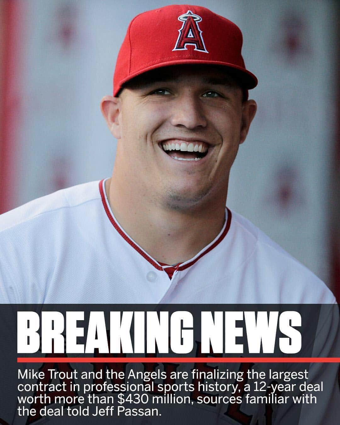 スポーツセンターさんのインスタグラム写真 - (スポーツセンターInstagram)「This could keep Mike Trout with the Angels for the rest of his career. (via @jeffpassan)」3月19日 23時23分 - sportscenter