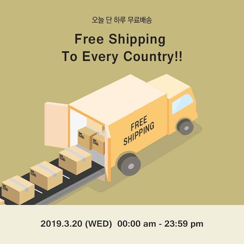 3CE Official Instagramさんのインスタグラム写真 - (3CE Official InstagramInstagram)「오늘(3/20)단 하루!  3CE 하나만 사도 무료배송 🚚💕 - TODAY FREE SHIPPING TO EVERY COUNTRY  2019.03.20(WED) (*Korea Standard Time) #3ce #stylenanda #worldwidefreeshipping」3月19日 23時59分 - 3ce_official