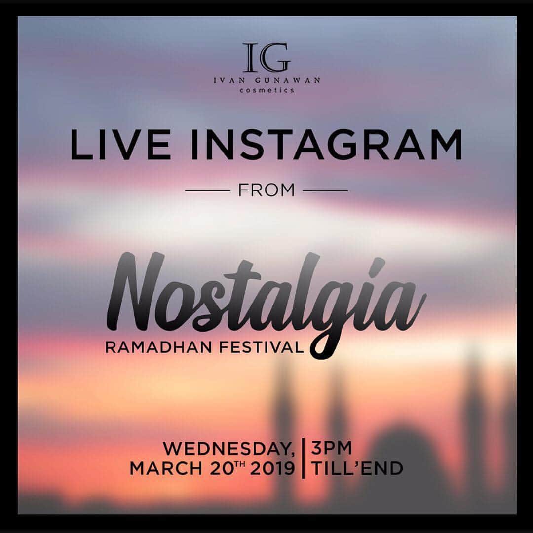 Ivan Gunawanさんのインスタグラム写真 - (Ivan GunawanInstagram)「. GOOD NEWS! We're going to LIVE on Instagram during "Nostalgia" Ramadhan Festival @mandjha.ivangunawan @khalif_menswear Fashion Show on March 20th, 2019 at Live Space! You'll get to see everything from backstage moment, launching moment, and the fashion show! STAY TUNE! You don't wanna miss it. / / DON’T MISS IT !!!! / / #mandjha #hijab #ivangunawan #kawankhalif #khalif #menswear #busanawanita #busanapria #busanamuslim #nostalgia #fashion #fashionshow #hijab #hijabfashion #bajumuslimpria」3月20日 0時22分 - ivan_gunawan