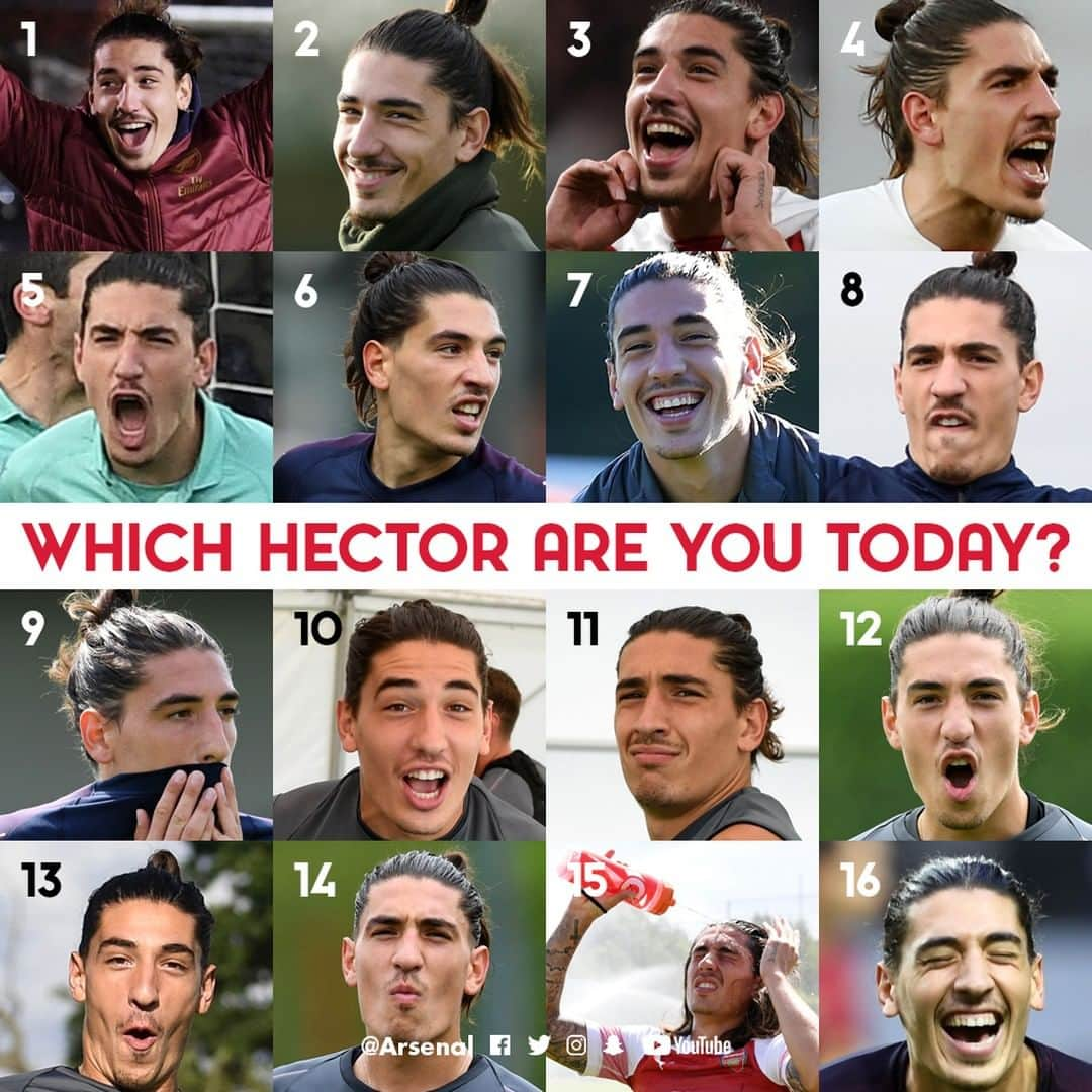 アーセナルFCさんのインスタグラム写真 - (アーセナルFCInstagram)「😀😁😉😜😠😮😩🤣 ⁣ Which Hector are you today?⁣ ⁣ #Arsenal #Hector #Bellerin」3月20日 0時50分 - arsenal