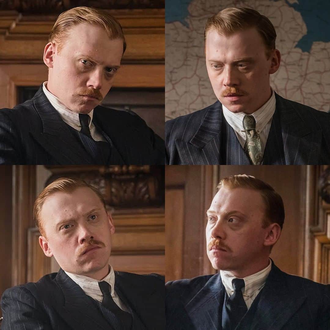 のインスタグラム：「Rupert Grint's mustache in The ABC Murders. That is all.」